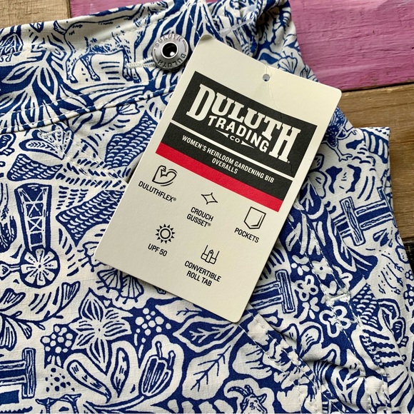 NWT Duluth Small x31L Heirloom Gardening Bib Overalls Farm Toile Garden Outdoors - Picture 5 of 10